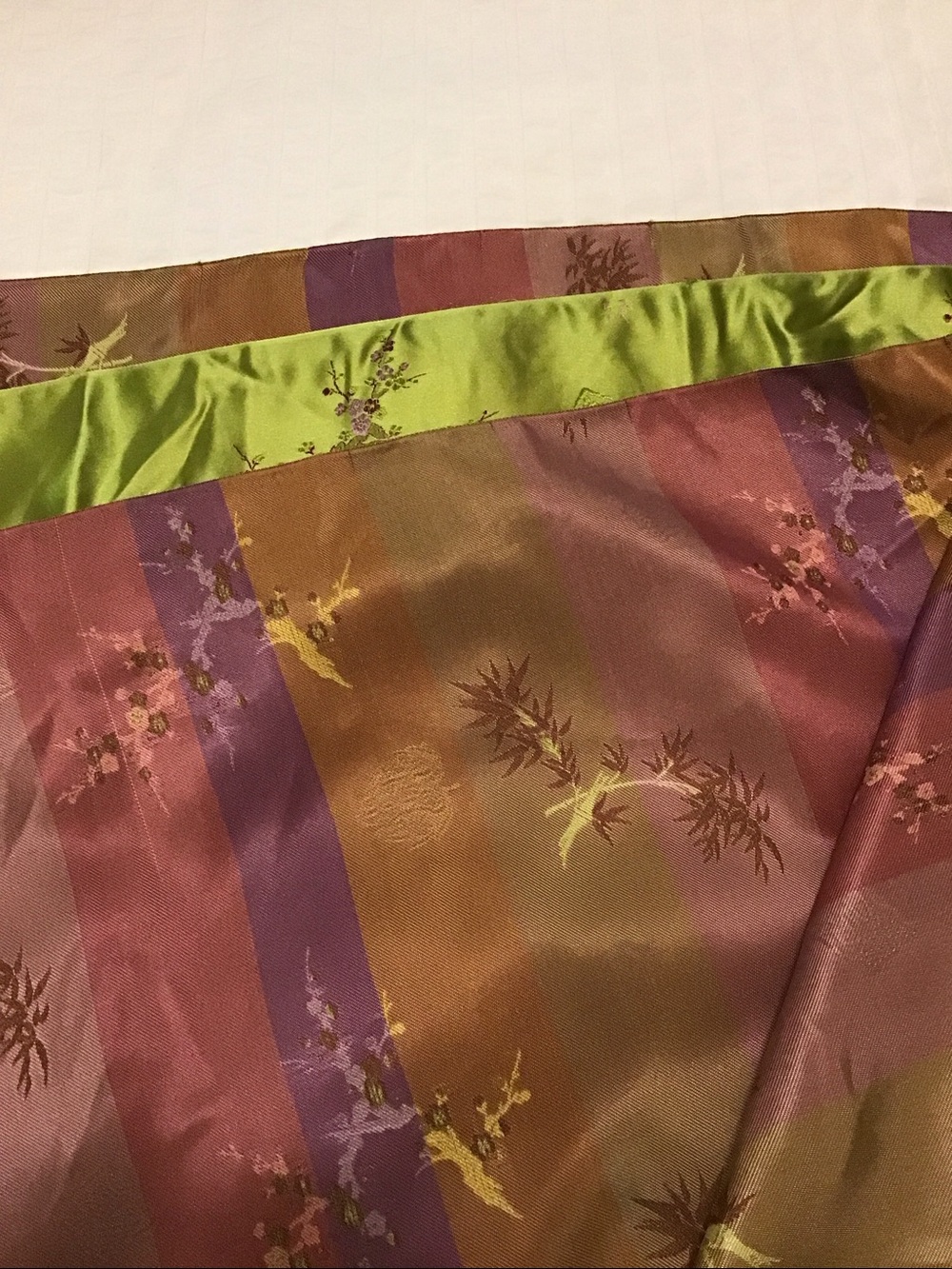 Silk (blend?) Brocade Fabric.  Bamboo Plum Design - Picture 5 of 9